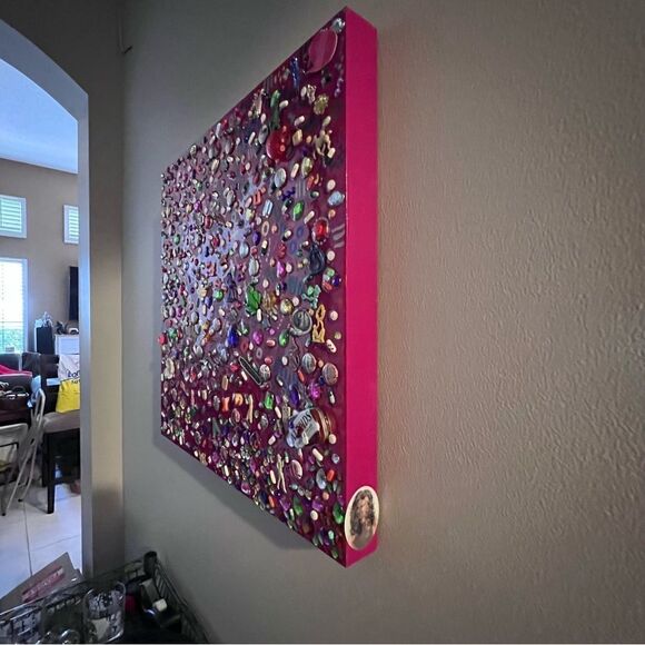 Original Artwork. “I SPY”, mixed media, 24” x 24” x 2”. - Picture 11 of 16